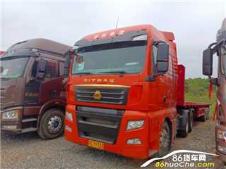 西双版纳二手中国重汽 SITRAK C7H 牵引车带13米平板挂