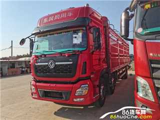 六盘水二手东风商用车 天龙 前四后四9.6米高栏车
